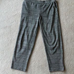 Banana Republic knit plaid ankle-length trousers